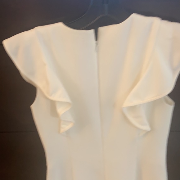 Gorgeous black halo white jumpsuit. Won once - Picture 5 of 6